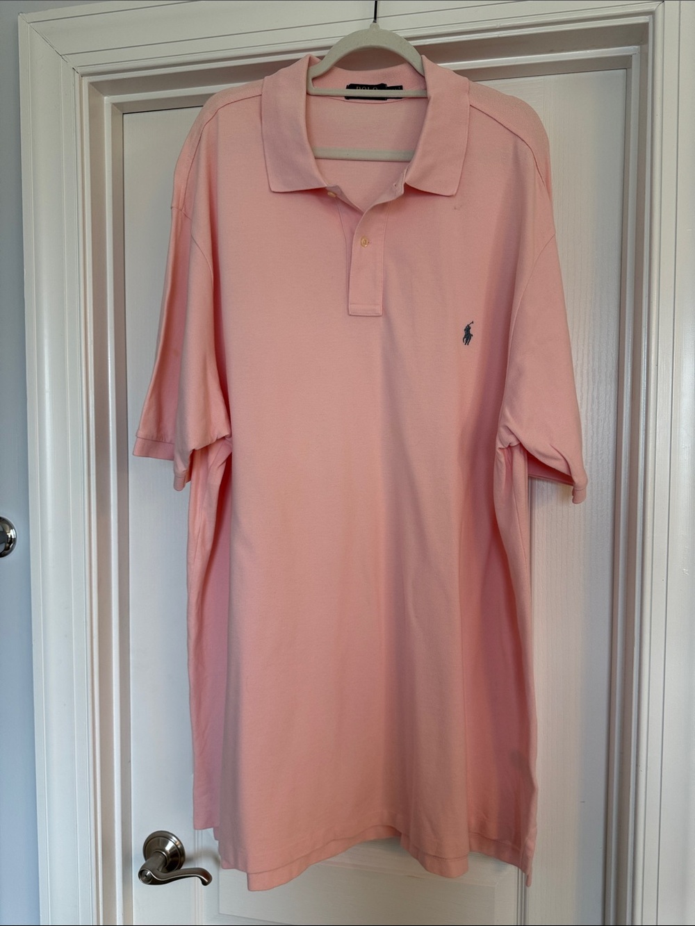 Ralph Lauren Mens Polo Shirt Plus Size Tall 3XLT Light Pink Classic Pony Logo